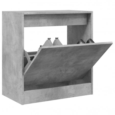 Pantofar, gri beton, 60x34x63,5 cm, lemn compozit - Img 1