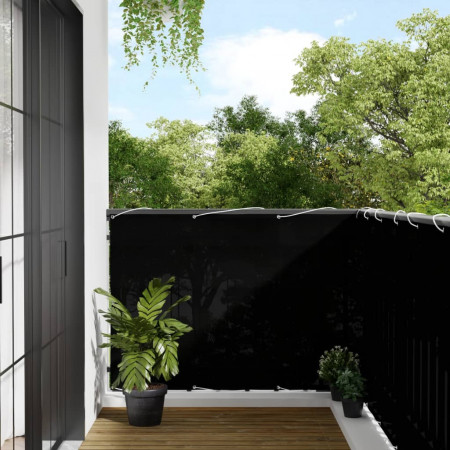 Paravan de balcon, negru, 120x1000 cm, 100% poliester oxford