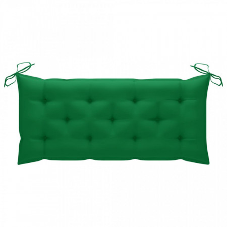 Pernă pentru bancă de grădină, verde, 120x50x7 cm, textil