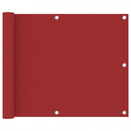 Prelată balcon roșu 75x300 cm țesătură Oxford - Img 1
