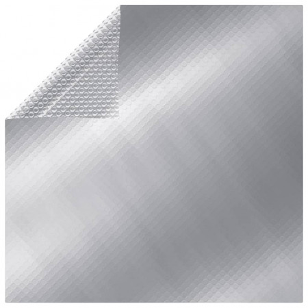 Prelată piscină, argintiu, 1000x600 cm, PE, dreptunghiular