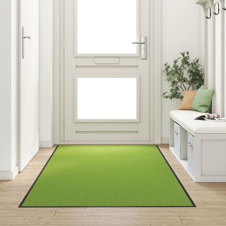 Preș de ușă care se spală, verde, 120x250 cm