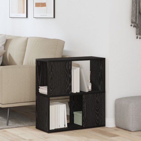 Raft de cărți Negru Stejar 60x24x63 cm din Lemn prelucrat