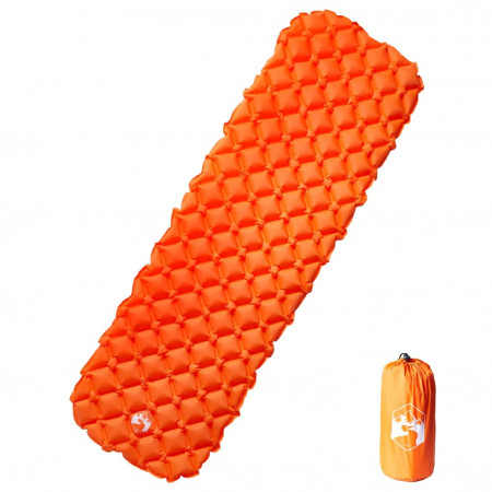 Saltea de camping gonflabilă, portocaliu, 190x58x6 cm