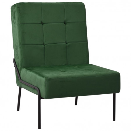 Scaun de relaxare, verde închis, 65x79x87 cm, catifea - Img 1