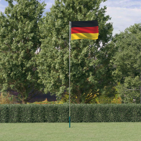 Steag Germania și stâlp din aluminiu, 5,55 m - Img 1