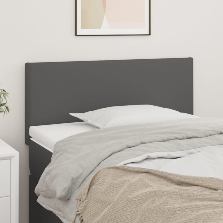 Tăblie de pat, gri, 90x5x78/88 cm, piele ecologică