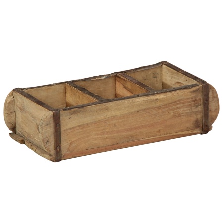 Tavă 30x14x9 cm Lemn Solid Recuperat