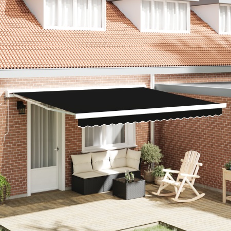 Țesătura de Înlocuire pentru Copertină pentru Cadru 4x3.5 m Negru