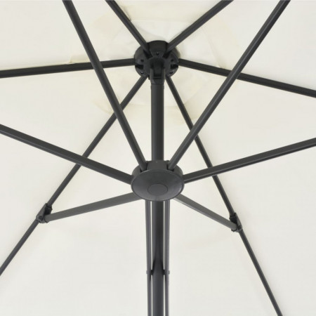 Umbrelă soare de exterior cu stâlp din oțel, nisipiu, 300 cm - Img 1