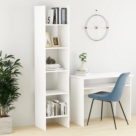 Bibliotecă, alb, 40x35x180 cm, lemn prelucrat