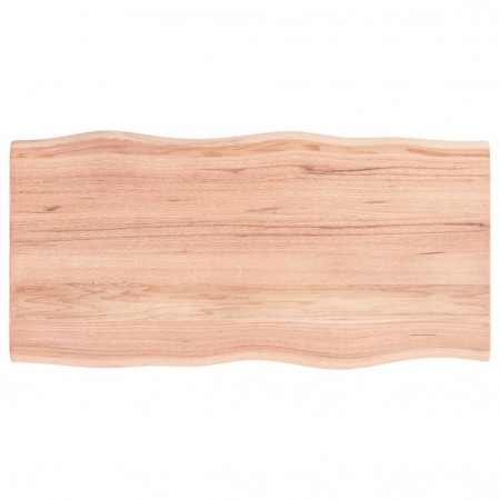 Blat birou maro deschis 100x50x2 cm, lemn masiv stejar tratat