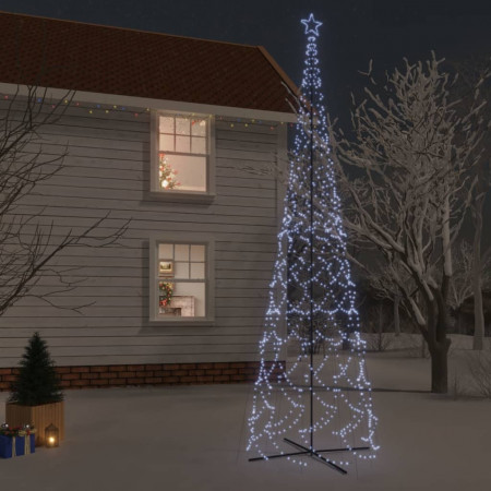 Brad de Crăciun conic, 3000 LED-uri, alb rece, 230x800 cm