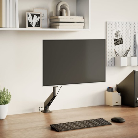 Braț unic de monitor ecran de max 27 inci cu arc de gaz 10 kg