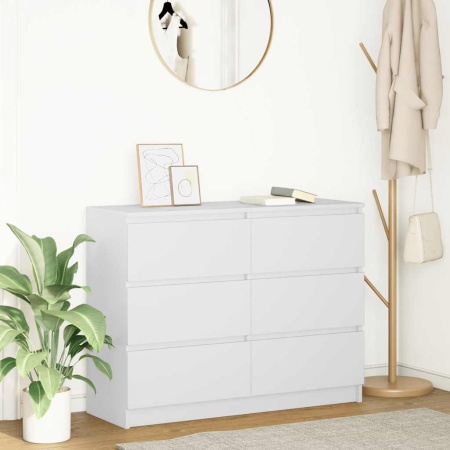 Bufetă albă 100x35x76 cm din lemn prelucrat