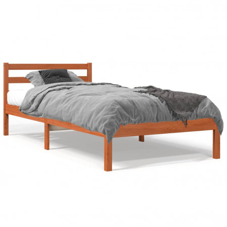 Cadru de pat, maro ceruit, 100x200 cm, lemn masiv de pin