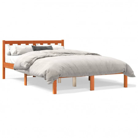 Cadru de pat, maro ceruit, 120x190 cm, lemn masiv de pin