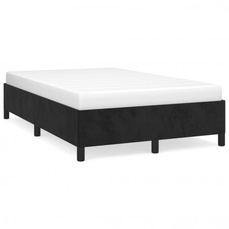 Cadru de pat, negru, 120x190 cm, catifea