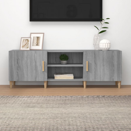 Comodă TV, gri sonoma, 150x30x50 cm, lemn prelucrat
