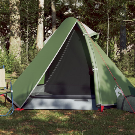 Cort de camping 2 persoane, verde, 267x154x117 cm, tafta 185T - Img 1
