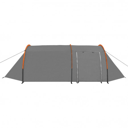 Cort de camping, 4 persoane, gri și portocaliu