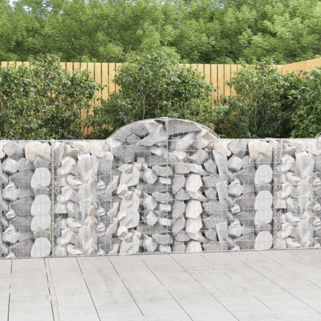 Coșuri gabion arcuite 10 buc, 200x30x100/120 cm fier galvanizat