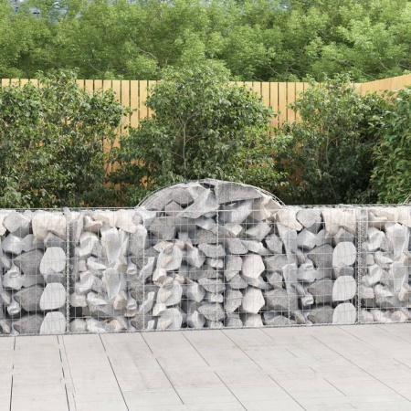 Coșuri gabion arcuite 15 buc, 200x50x80/100 cm, fier galvanizat