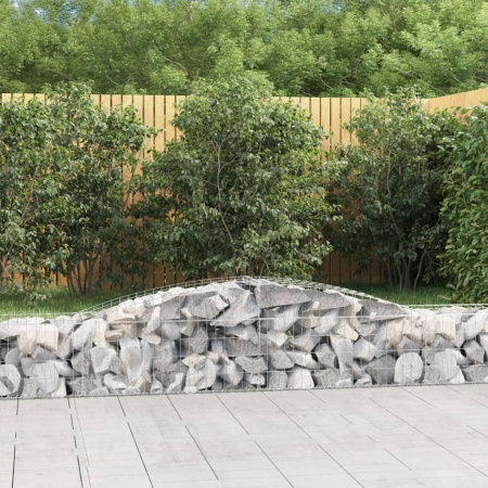 Coșuri gabion arcuite 4 buc, 400x50x40/60 cm, fier galvanizat