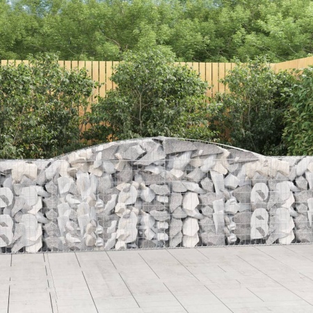 Coșuri gabion arcuite 9 buc, 400x30x80/100 cm, fier galvanizat