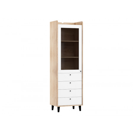 Dolce Dol-27 Display Dulap Sonoma Bright/White High Gloss