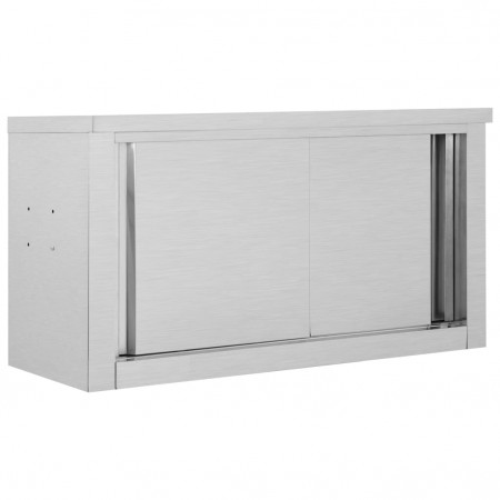 Dulap bucătărie cu uși glisante, 90x40x50 cm, oțel inoxidabil - Img 1