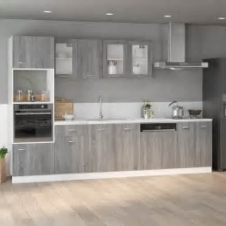 Dulap cuptor microunde “Lyon”, gri sonoma, 60x57x207cm