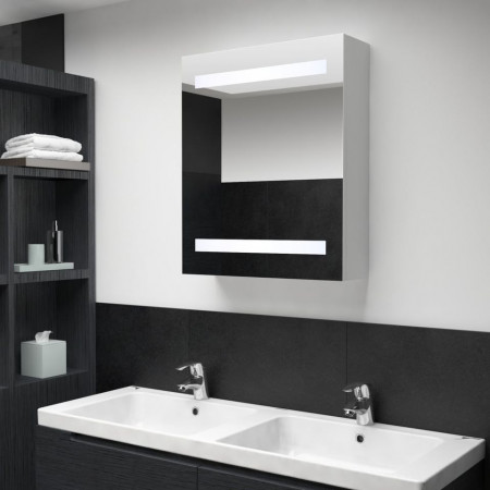 Dulap de baie cu oglindă și LED-uri, 50 x 14 x 60 cm