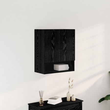 dulap de perete Negru Stejar 60x30x70 cm din lemn prelucrat