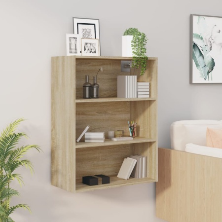 Dulap de perete suspendat, stejar sonoma, 69,5x32,5x90 cm