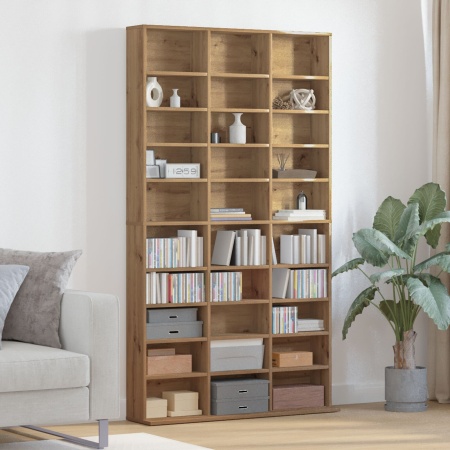 Dulap pentru CD-uri din Stejar Artistic - 101x23x177.5 cm Fabricat din Lemn Ingineresc