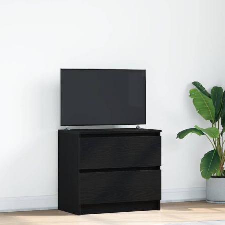 Dulap TV negru 60x35x54 cm lemn prelucrat