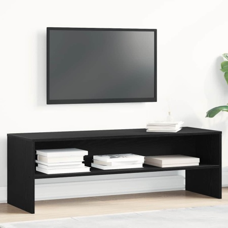 Dulap TV Stejar negru 120x40x40 cm Lemn prelucrat