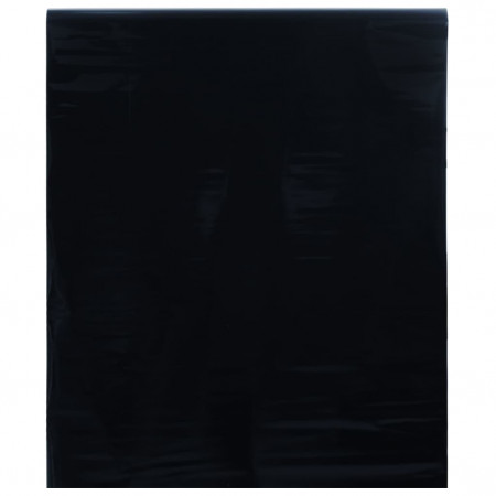 Folie pentru fereastră statică, negru mat, 90x1000 cm, PVC - Img 1