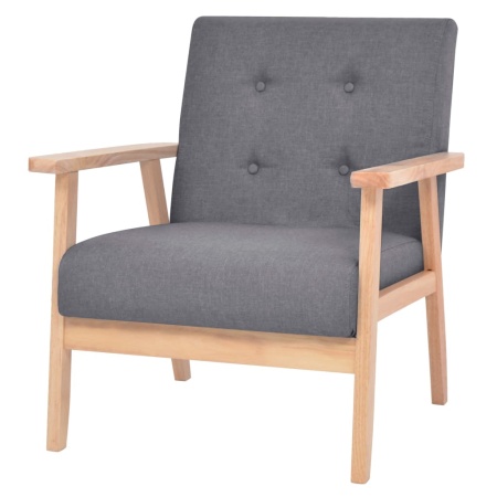 Fotoliu, gri închis, material textil