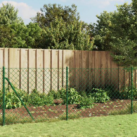 Gard de plasă de sârmă, verde, 0,8x10 m - Img 1