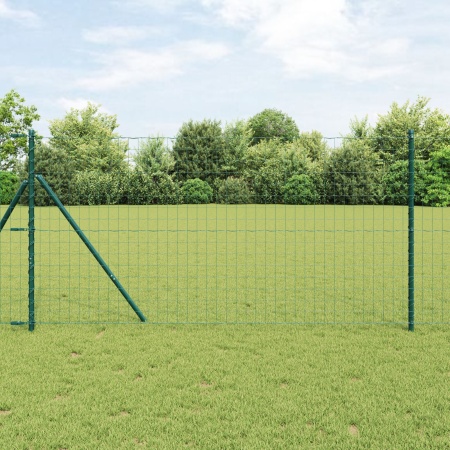 Gard Euro Set de 2 Verde Oțel Vopsit Electrostatic 10 x 1.2 m