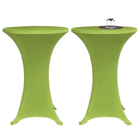 Husă elastică pentru masă, 2 buc., verde, 60 cm
