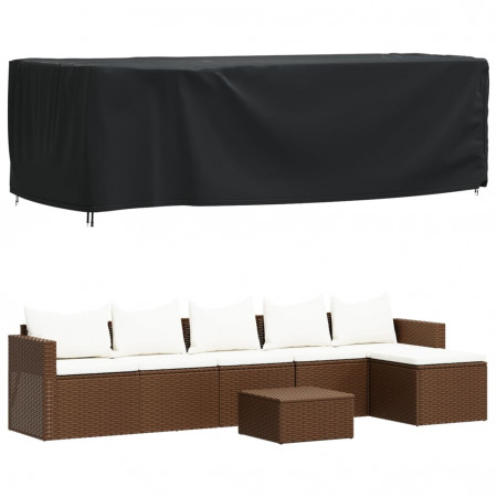 Husă mobilier de grădină negru 300x140x90 cm impermeabilă 420D