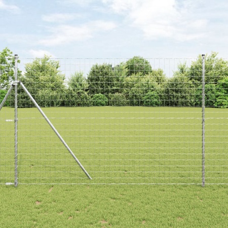 Împrejmuirea Euro cu 7 stâlpi 1.5x10 m Oțel galvanizat