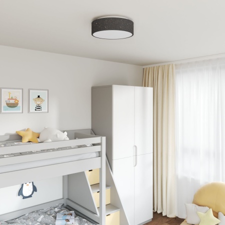 Lămpi de plafon cu abajur stelat Negru Ø 38 cm Fabric E27