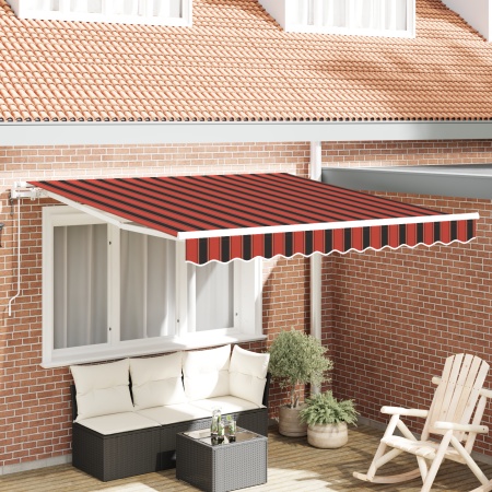 Marquise Retractabilă Automată Portocalie și Maro 300x250 cm