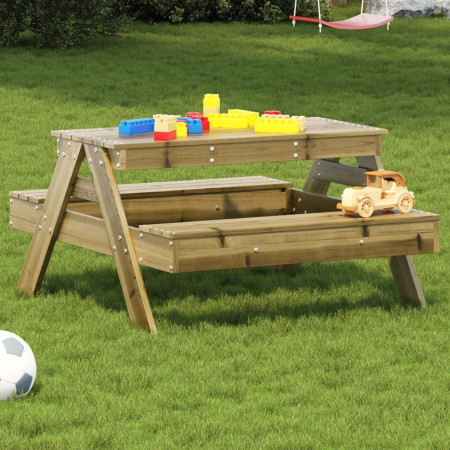 Masă de picnic pentru copii, 88x97x52 cm, lemn de pin tratat - Img 1