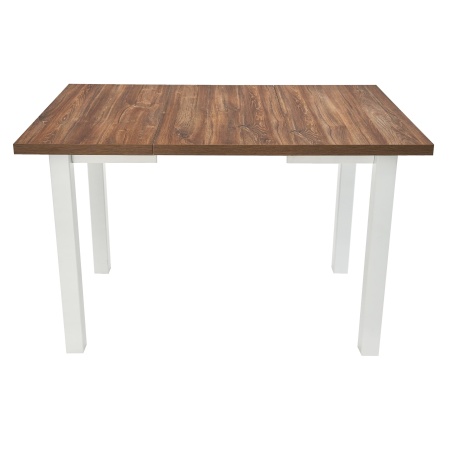 Masa extensibila 80x160 cm, Mb-13 max8, Stirling/Bialy, Lemn masiv de fag si pal