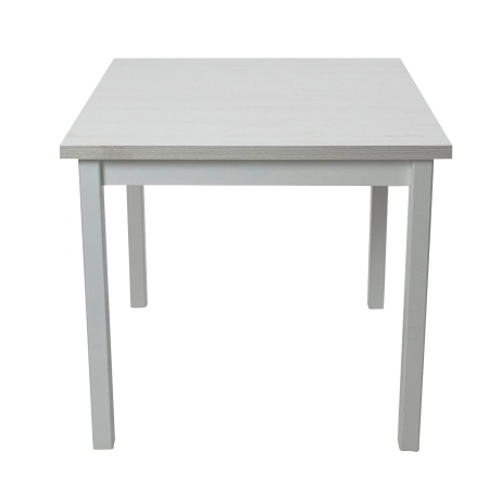 Masa living max9 b, alb, fixa 80x80x78 cm, lemn masiv de fag/pal